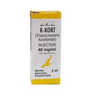 K-Kort Triamcinolone Acetonide 40mg/ml injection 1ml sterile aqueous suspension for inflammatory conditions and joint pain treatment