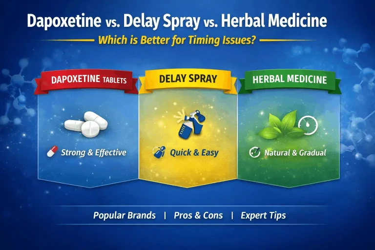 Dapoxetine vs Delay Spray vs Herbal Medicine | Which is Better for Timing Issues?