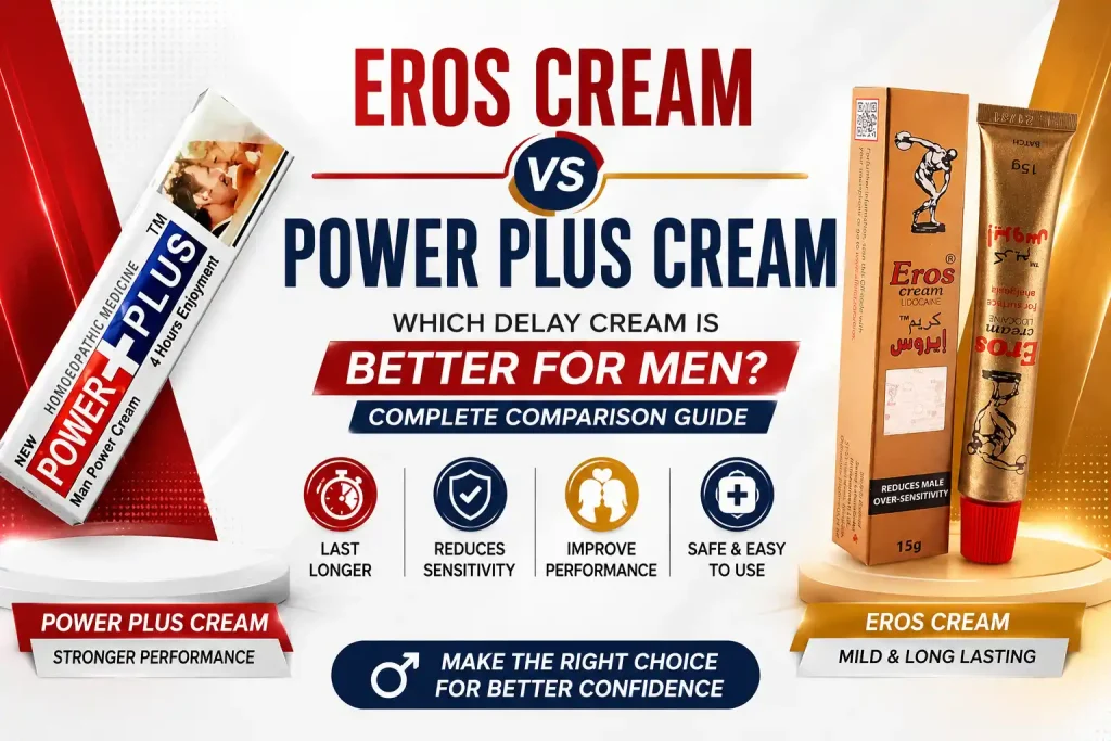 Eros Cream vs Power Plus Cream | Which Is Better for Men in Pakistan?
